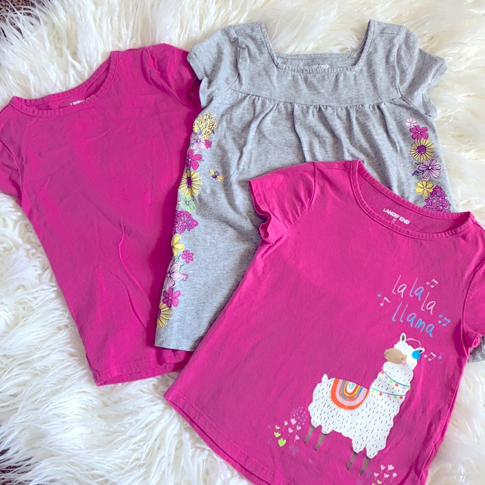 Lands end tshirt bundle size medium 5-6